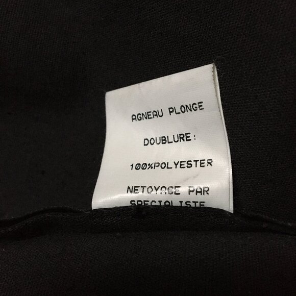 Black stretch leather mini skirt, s40 - Picture 8 of 9